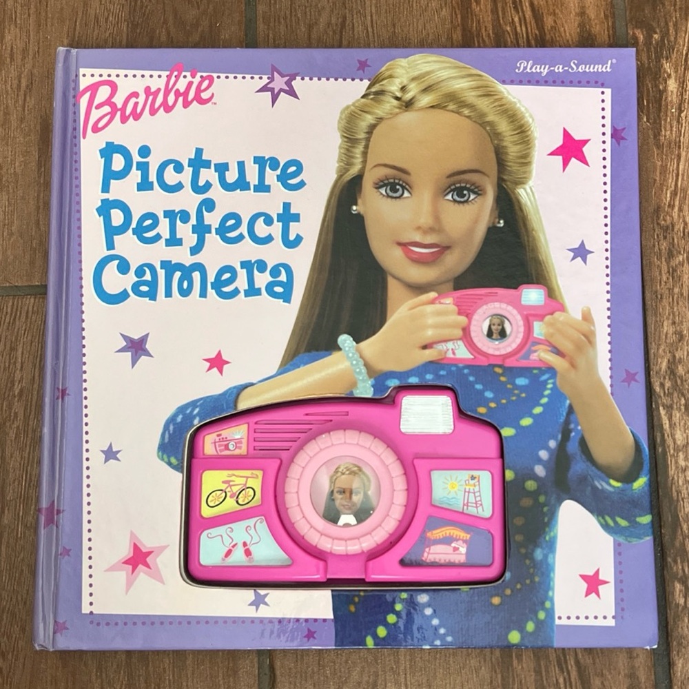 2004 Barbie Picture Perfect Hardcover Book Children Sounds Working